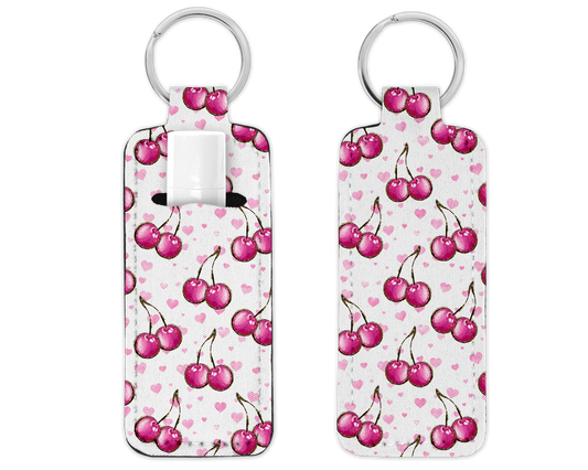 Chapstick/Lipstick Keychain Holder - Cherries